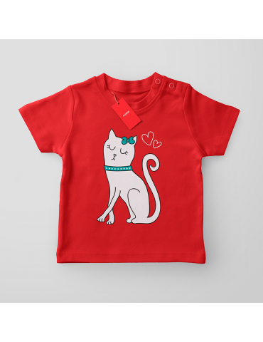 Cat Tshirt red